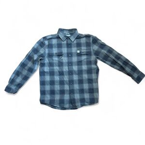 Carhartt Green heavy fabric plaid button up shirt